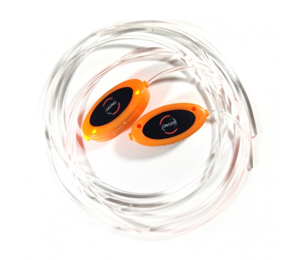Sznurówki LED - Pomarańczowe x2 baterie