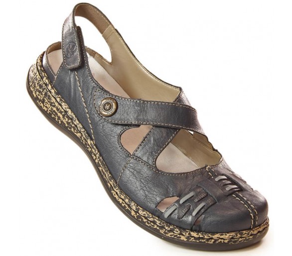 Sandały komfortowe na rzep Rieker W 46377-14