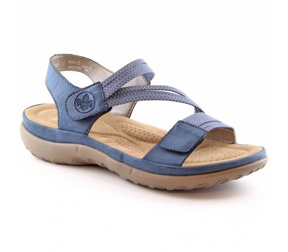 Komfortowe sandały Rieker W RKR587 niebieskie