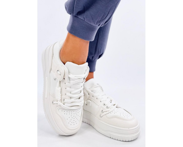 Sneakersy na wysokiej podeszwie CLAVELL WHITE