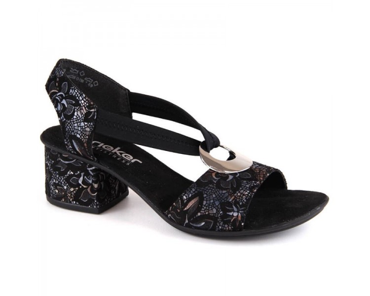 Komfortowe sandały Rieker W RKR679 czarne